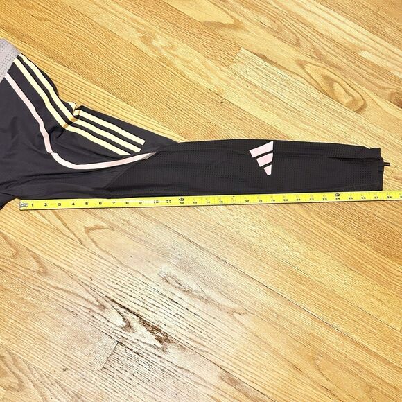 Adidas Pro Elite Promo Men Size S-L Aurora Black Yellow Pink Running Long Tights - Picture 4 of 8